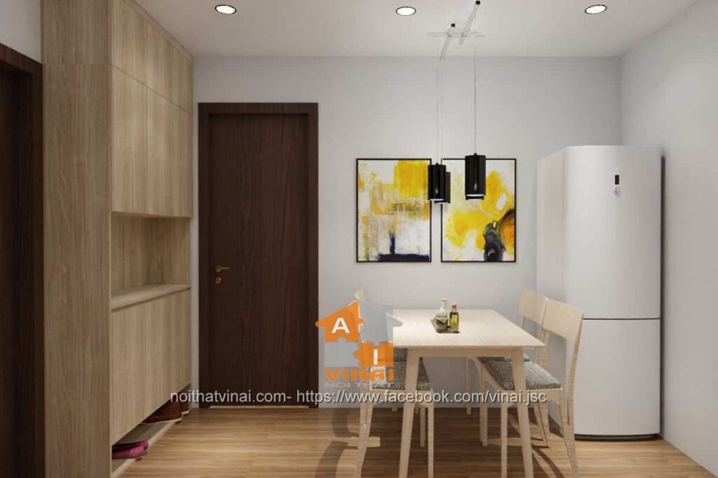 Nội thất phòng khách-bếp chung cư The City Light căn 12A16-2PN-5