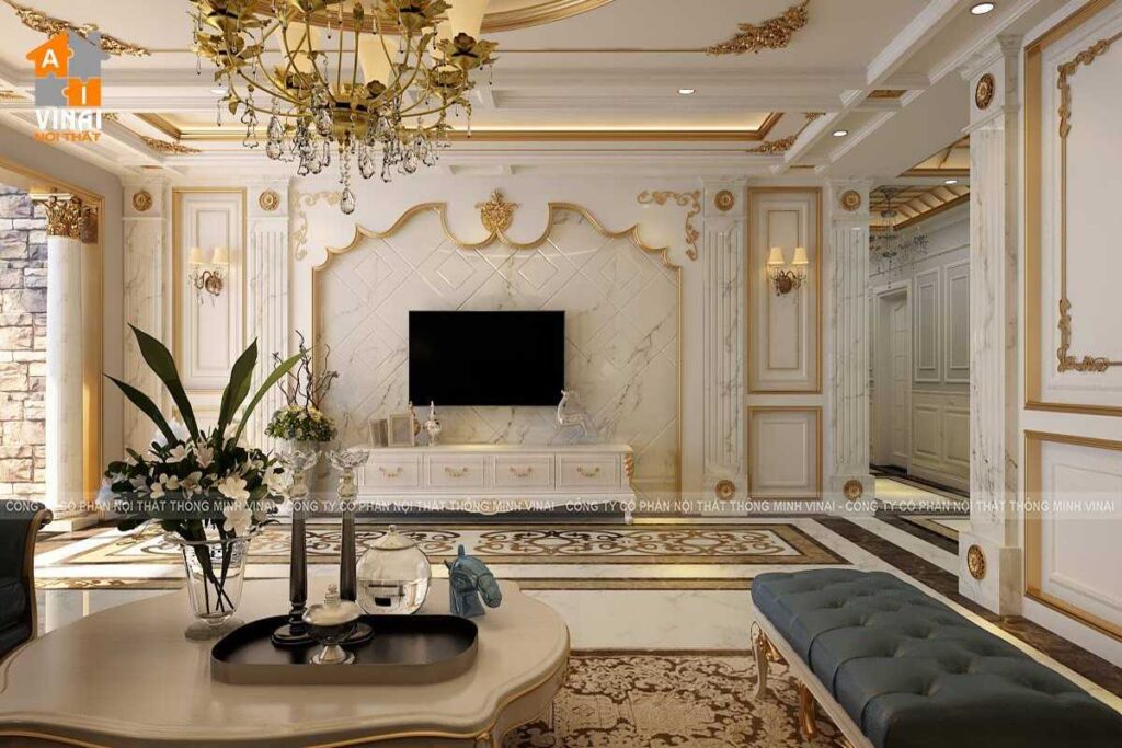 Nội thất phòng khách biệt thự Bắc Đầm Vạc - Vĩnh Yên -3