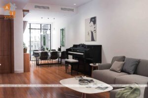 Nội thất phòng khách chung cư Discovery- Cầu Giấy- căn 4A-3