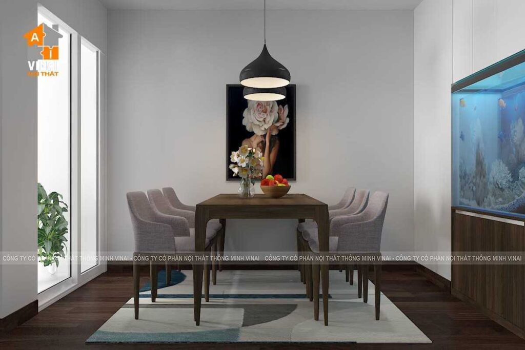 Nội thất phòng khách chung cư An Bình tòa A5 căn A02-6