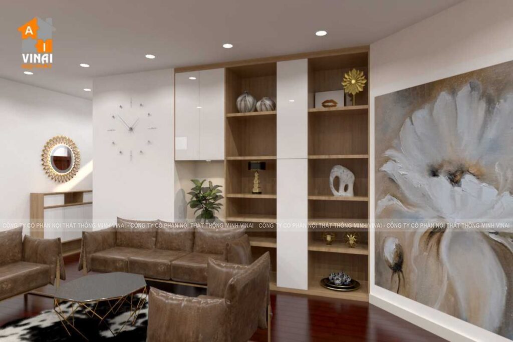 Nội thất phòng khách chung cư Emerald CT8 Mỹ Đình căn E2-08-4