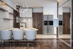 Nội thất phòng khách chung cư Eco Green Nguyễn Xiển căn 1210-3