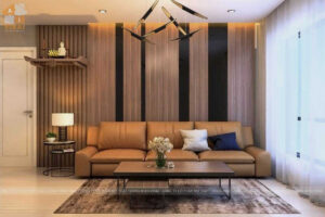 Nội thất phòng khách chung cư Ecogreen căn Ct3-C16