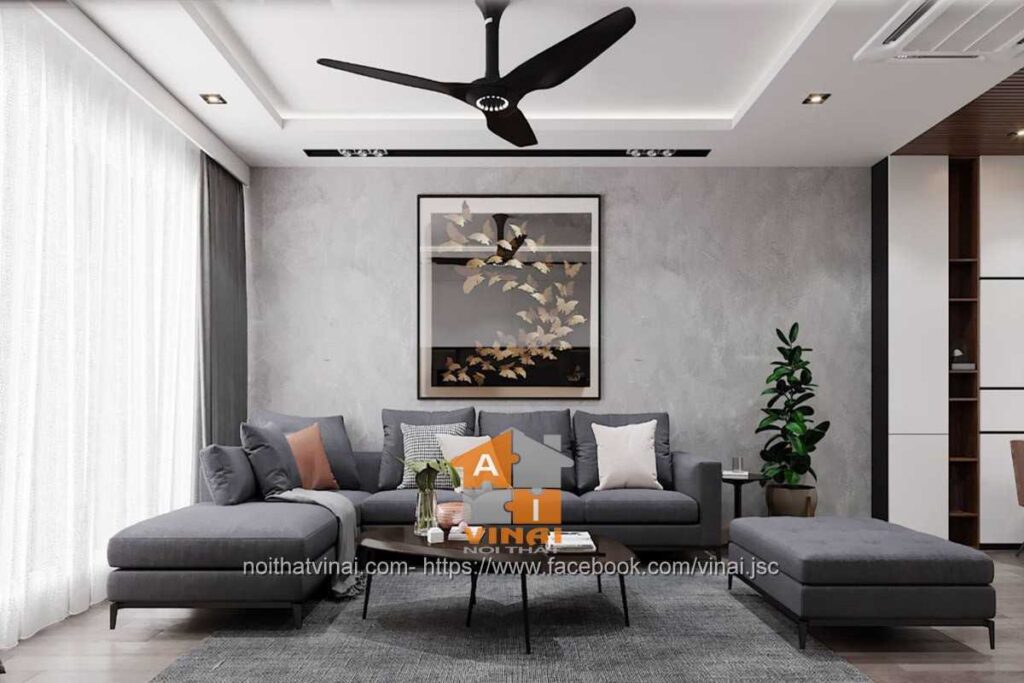 Nội thất phòng khách chung cư FLC Cầu Giấy-1