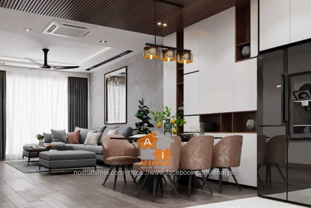 Nội thất phòng khách chung cư FLC Cầu Giấy-3