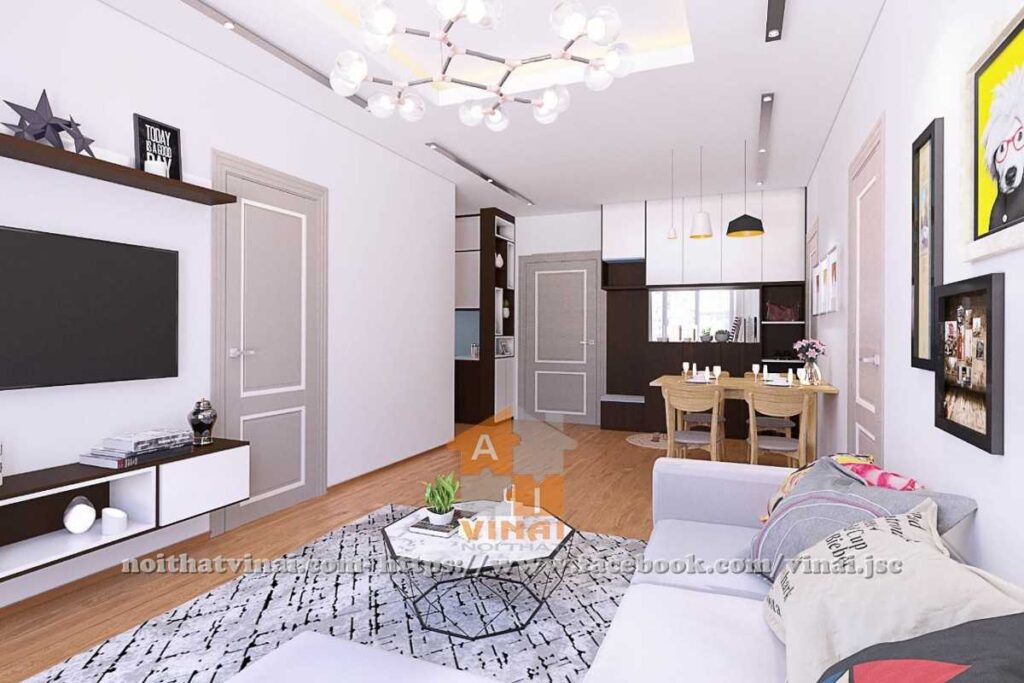 Nội thất phòng khách chung cư Gamuda căn 3 ngủ-1