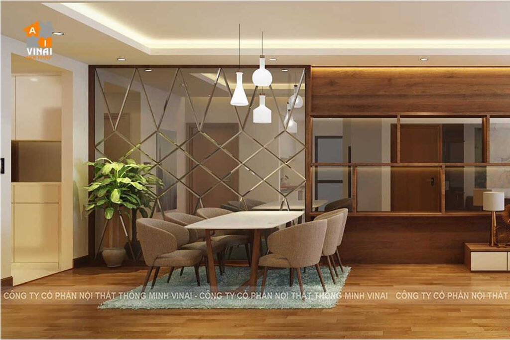 Nội thất phòng khách chung cư Goldmark Shapphire S4 căn 12-2