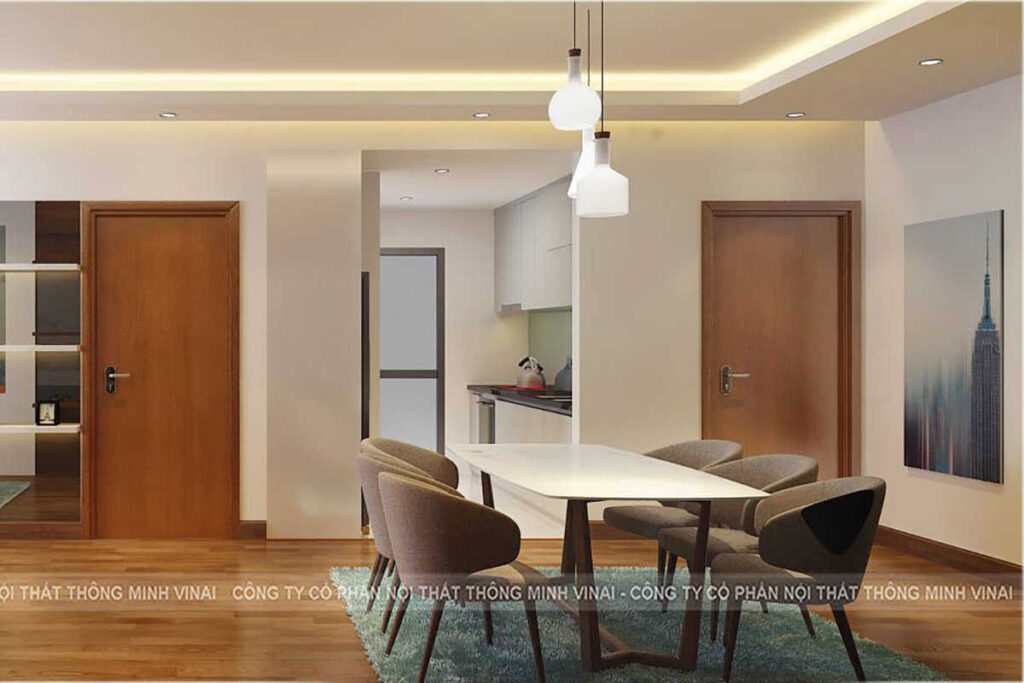 Nội thất phòng khách chung cư Goldmark Shapphire S4 căn 12-5