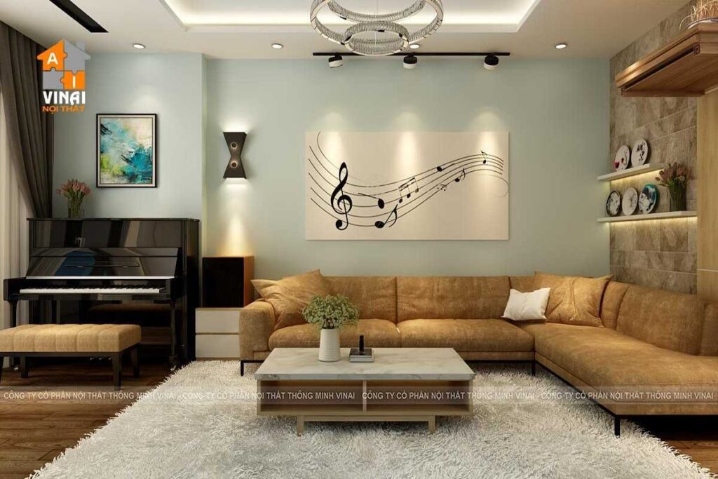 Nội thất phòng khách chung cư Green Park Việt Hưng- Long Biên-2