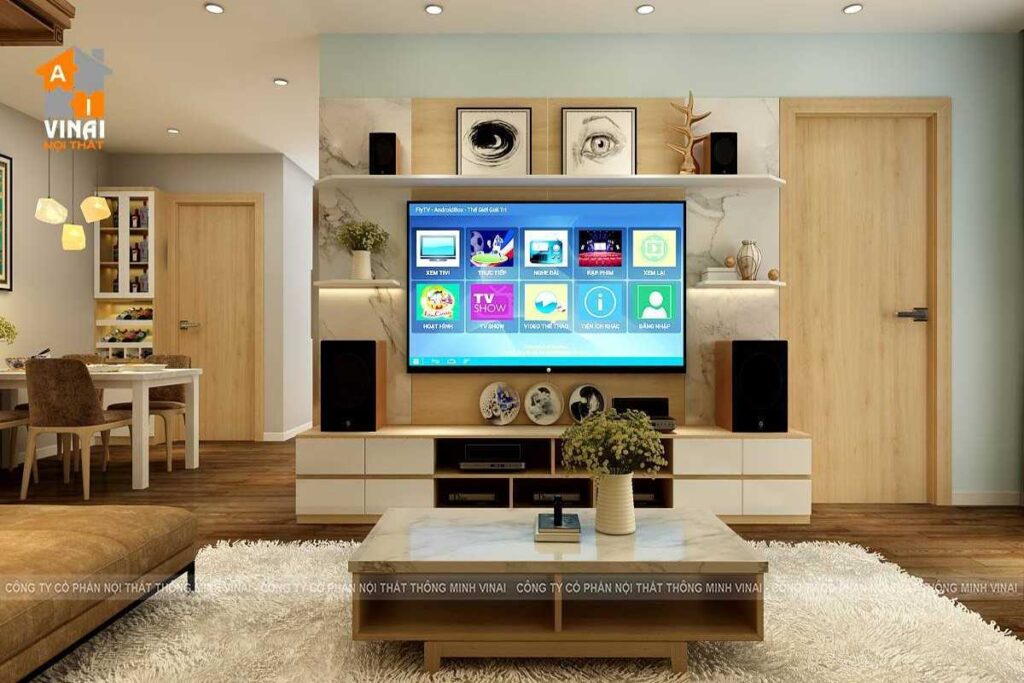 Nội thất phòng khách chung cư Green Park Việt Hưng- Long Biên-5