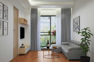 Nội thất phòng khách chung cư HD Mon City Mỹ Đình căn B0816-1