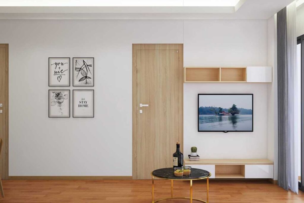 Nội thất phòng khách chung cư HD Mon City Mỹ Đình căn B0816-2