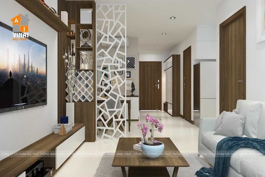 Nội thất phòng khách chung cư HH2 Dương nội căn 12A02-1