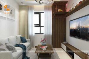 Nội thất phòng khách chung cư HH2 Dương nội căn 12A02-2