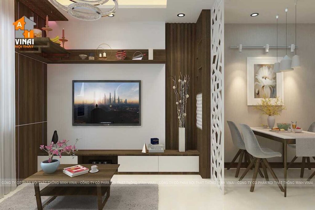 Nội thất phòng khách chung cư HH2 Dương nội căn 12A02-3