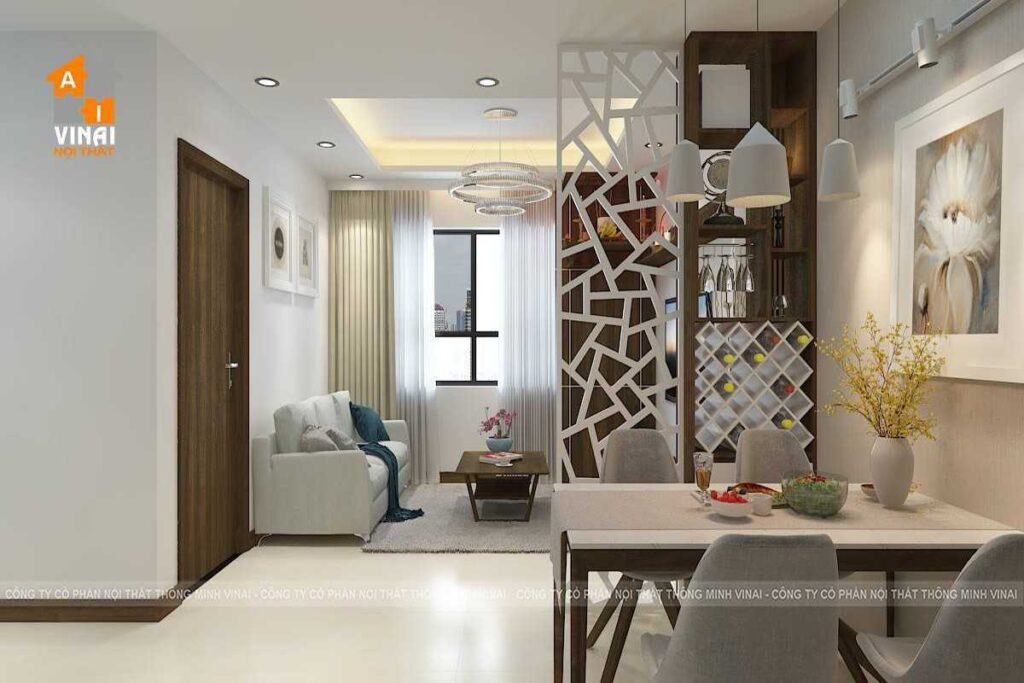 Nội thất phòng khách chung cư HH2 Dương nội căn 12A02-4