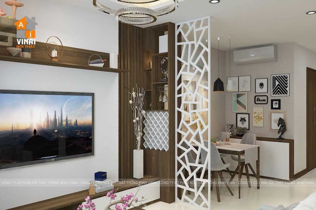 Nội thất phòng khách chung cư HH2 Dương nội căn 12A02-5