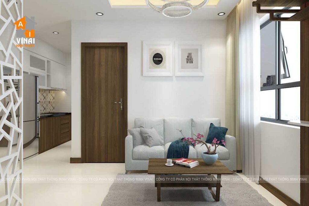 Nội thất phòng khách chung cư HH2 Dương nội căn 12A02-7