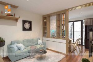 Nội thất phòng khách chung cư Home City Trung Kính-1