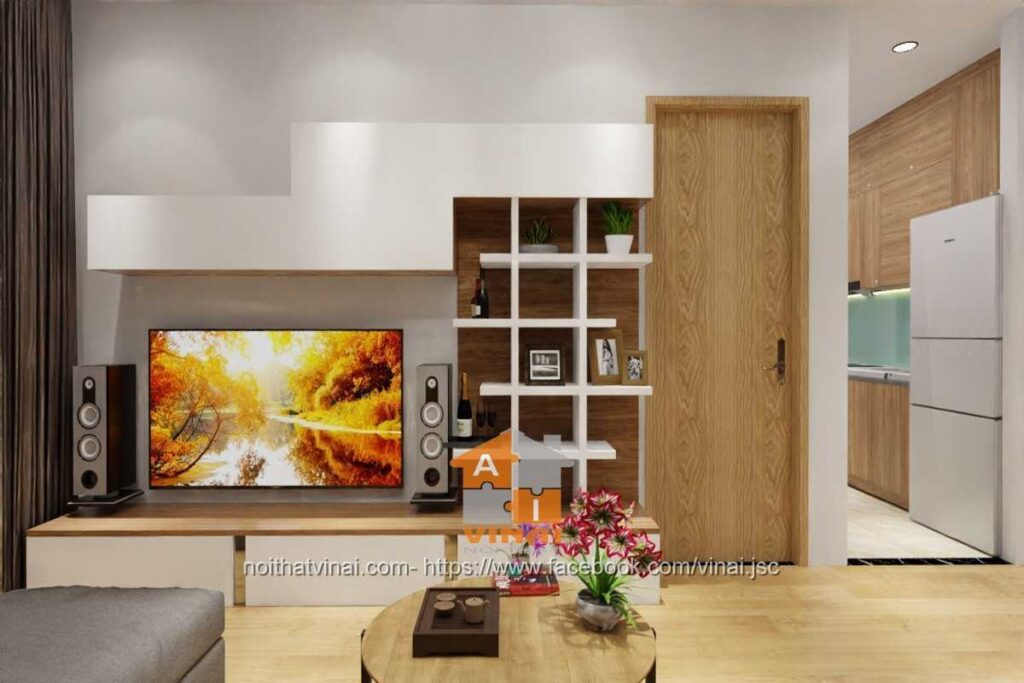 Nội thất phòng khách chung cư La Fortuna Vĩnh Yên căn 11-4