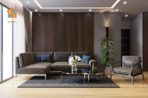 Nội thất phòng khách chung cư Metropolis tòa M1- Căn 2 ngủ -1