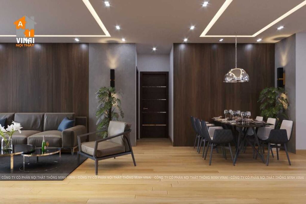 Nội thất phòng khách chung cư Metropolis tòa M1- Căn 2 ngủ -3
