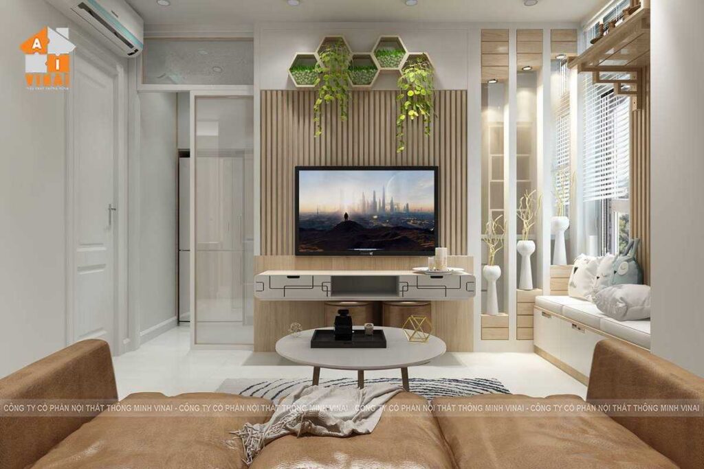 Nội thất phòng khách chung cư N02 Trần Quý Kiên-1