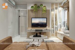 Nội thất phòng khách chung cư N02 Trần Quý Kiên-1