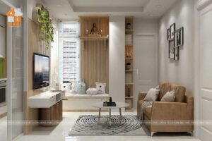 Nội thất phòng khách chung cư N02 Trần Quý Kiên-2