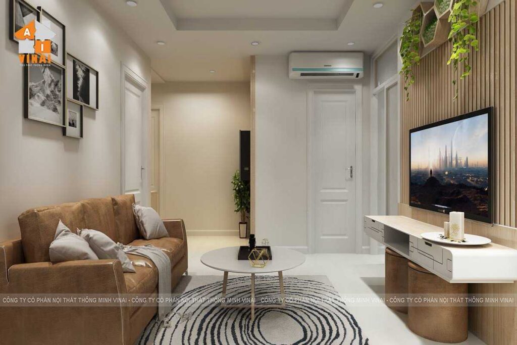 Nội thất phòng khách chung cư N02 Trần Quý Kiên-3