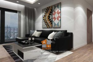 Nội thất phòng khách chung cư Sky Central 176 Định Công căn 3 ngủ-1