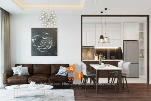 Nội thất phòng khách chung cư Sky Central -2