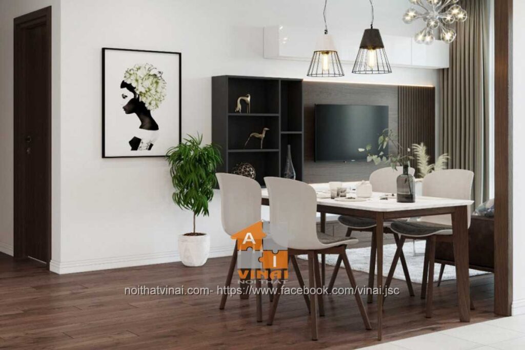 Nội thất phòng khách chung cư Sky Central -4