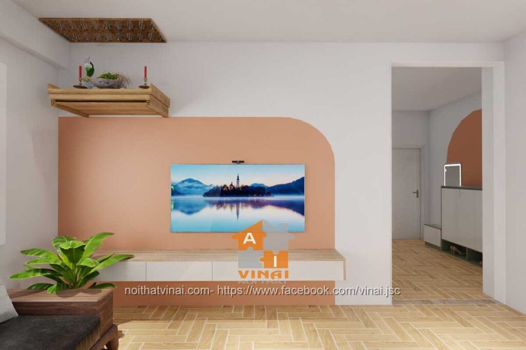 Nội thất phòngkhách chung cư Tỉnh Đội Vĩnh Phúc-3