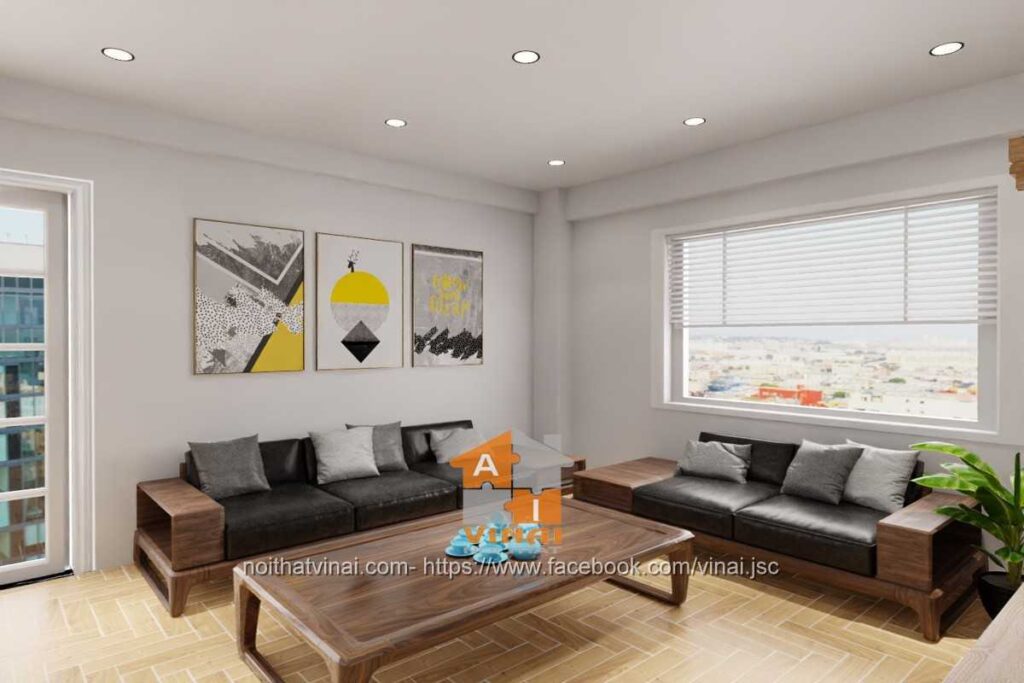 Nội thất phòngkhách chung cư Tỉnh Đội Vĩnh Phúc-5
