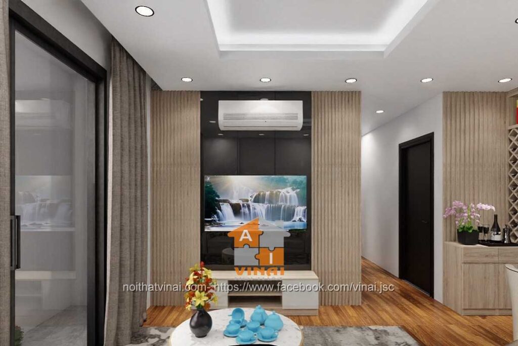 Nội thất phòng khách chung cư VCI căn A809 -2PN-2VS-3