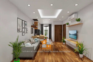 Nội thất phòng khách chung cư VCI căn B1813-1