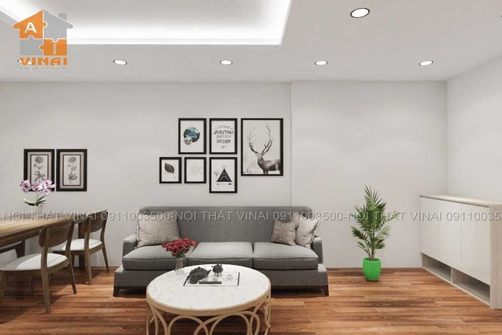 Nội thất phòng khách chung cư VCI căn B712-4