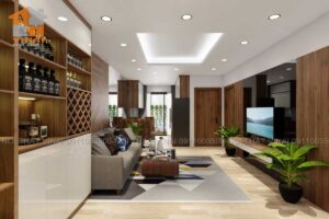 Nội thất phòng khách chung cư VCI Tower căn 2pn-1vs-2