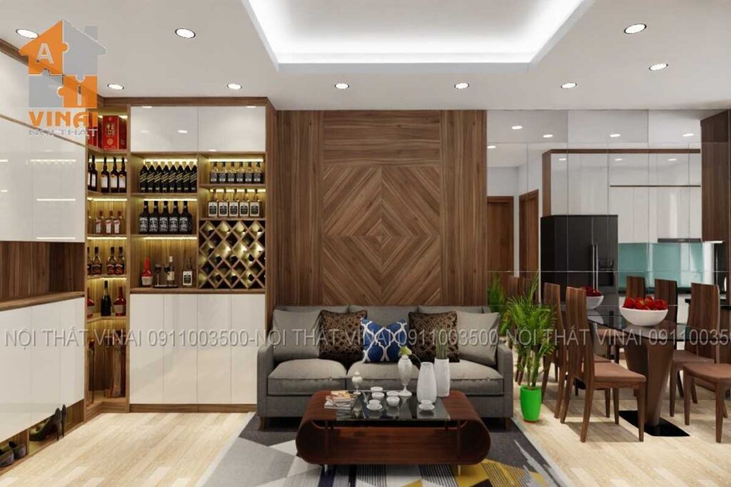 Nội thất phòng khách chung cư VCI Tower căn 2pn-1vs-6