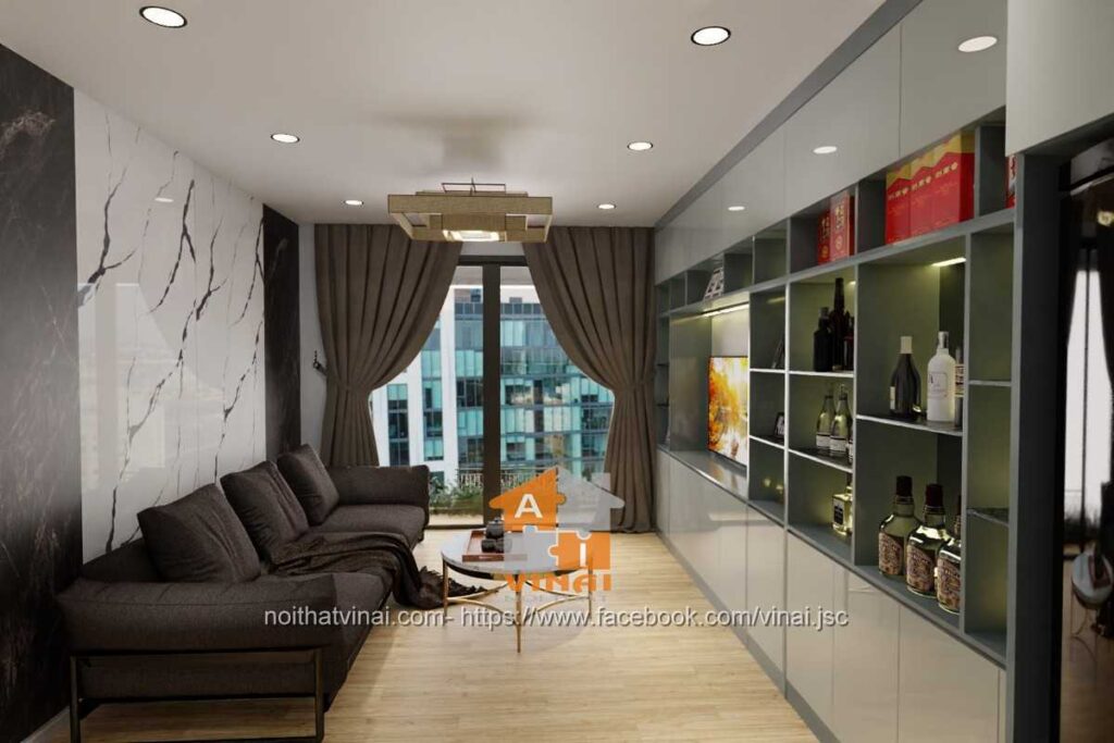 Nội thất phòng khách Vinhomes Ocean Park căn 1 ngủ-1