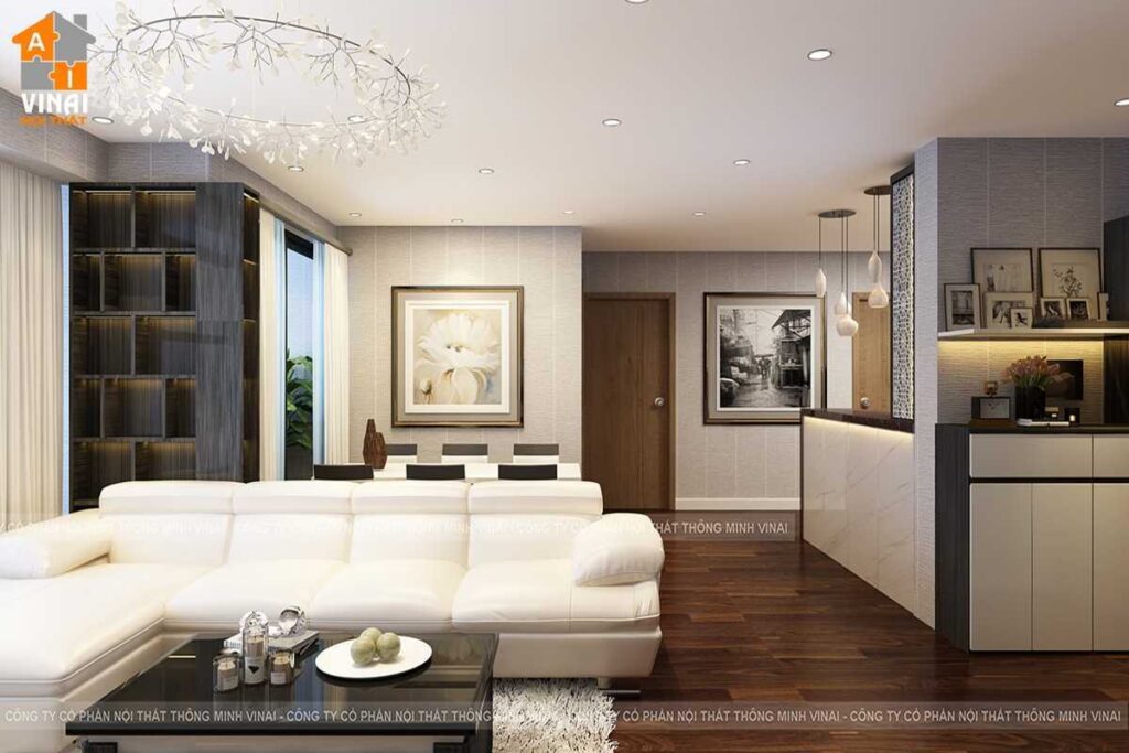 Nội thất phòng khách chung cư VP4 Linh Đàm căn 9024PN-2