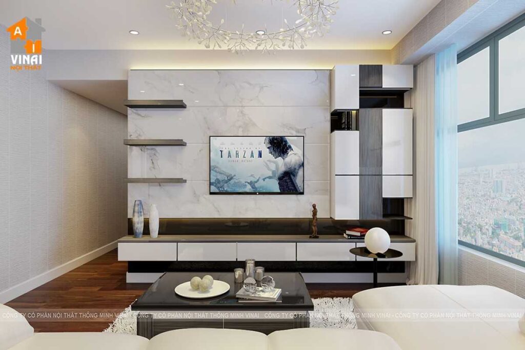 Nội thất phòng khách chung cư VP4 Linh Đàm căn 9024PN-3