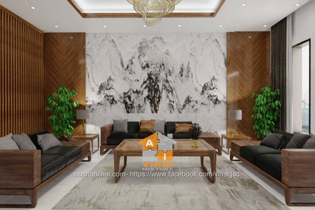 Nội thất phòng khách nhà liền kề Đặng Xá Gia Lâm-1