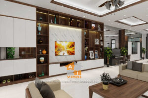 Nội thất phòng khách nhà liền kề Đặng Xá Gia Lâm-2