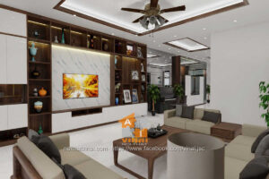 Nội thất phòng khách nhà liền kề Đặng Xá Gia Lâm-5