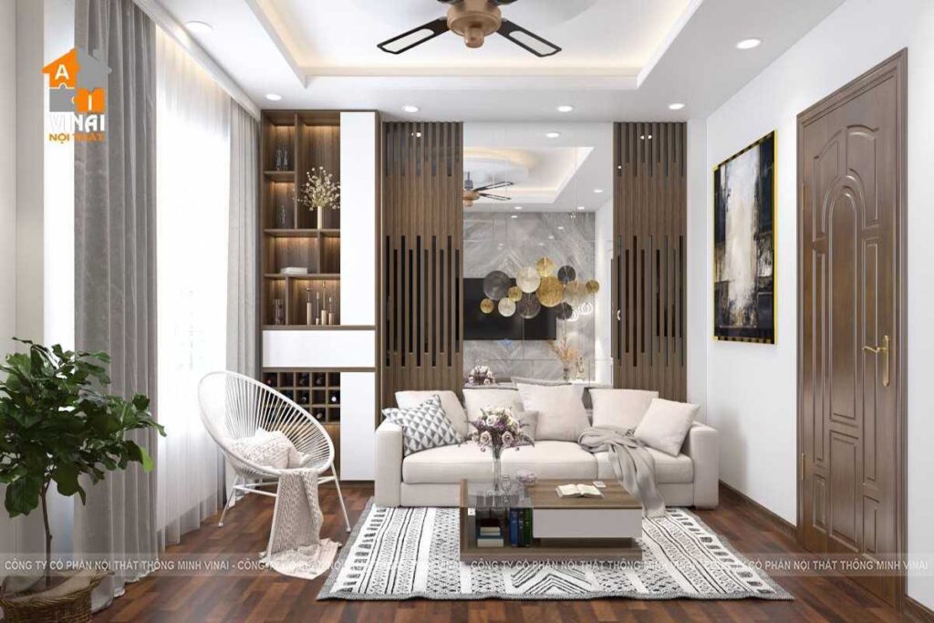 Nội thất phòng khách nhà lô Hùng Vương- Phúc Yên-1