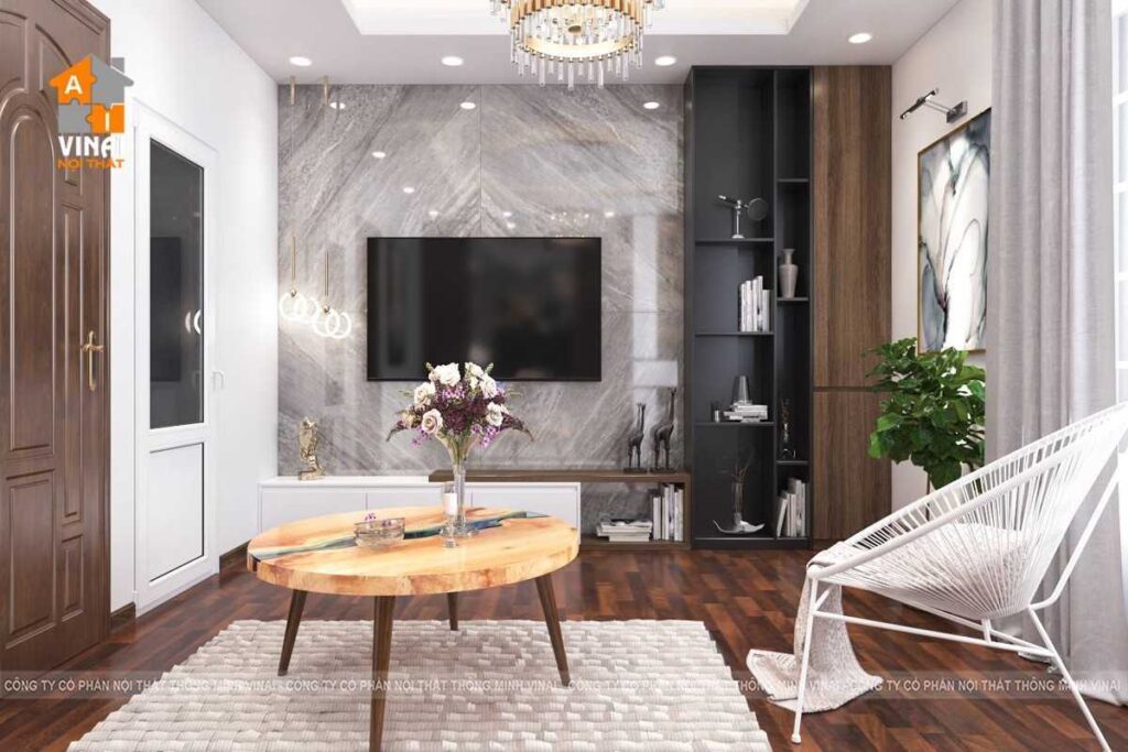 Nội thất phòng khách nhà lô Hùng Vương- Phúc Yên-2