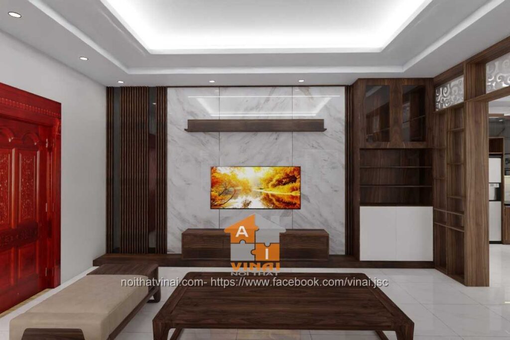 Nội thất phòng khách nhà lô tại Nam Viêm- Phúc Yên-3