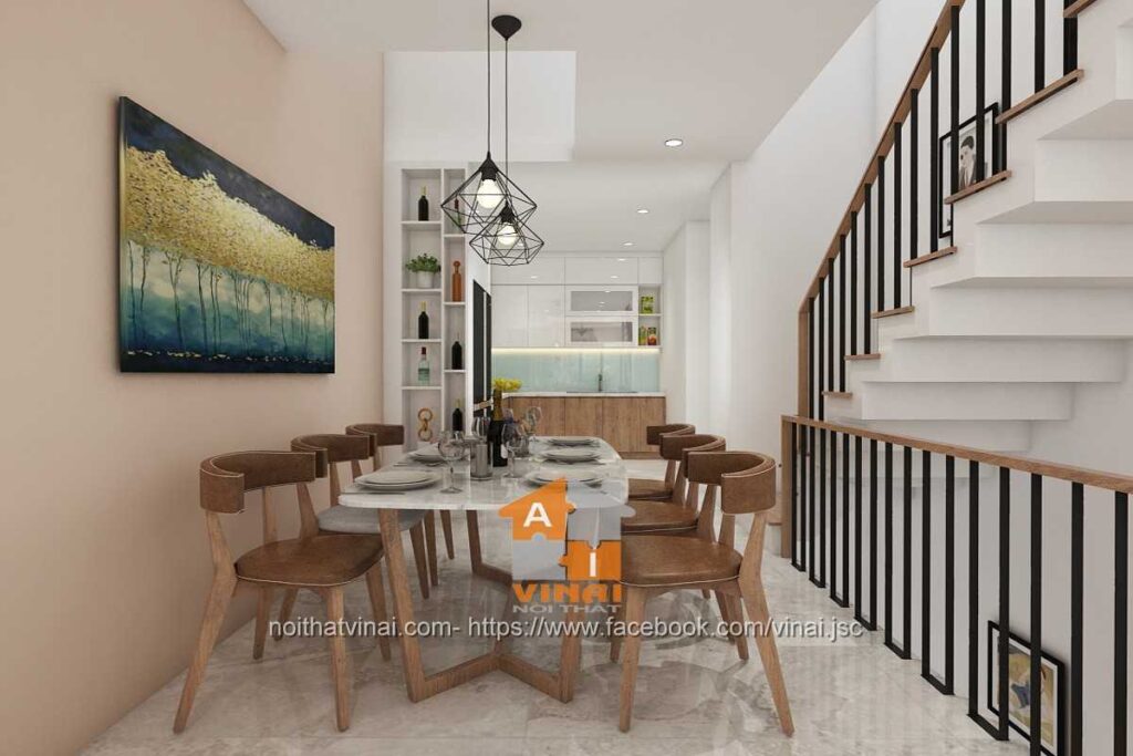 Nội thất phòng khách nhà ống 4x13m-3